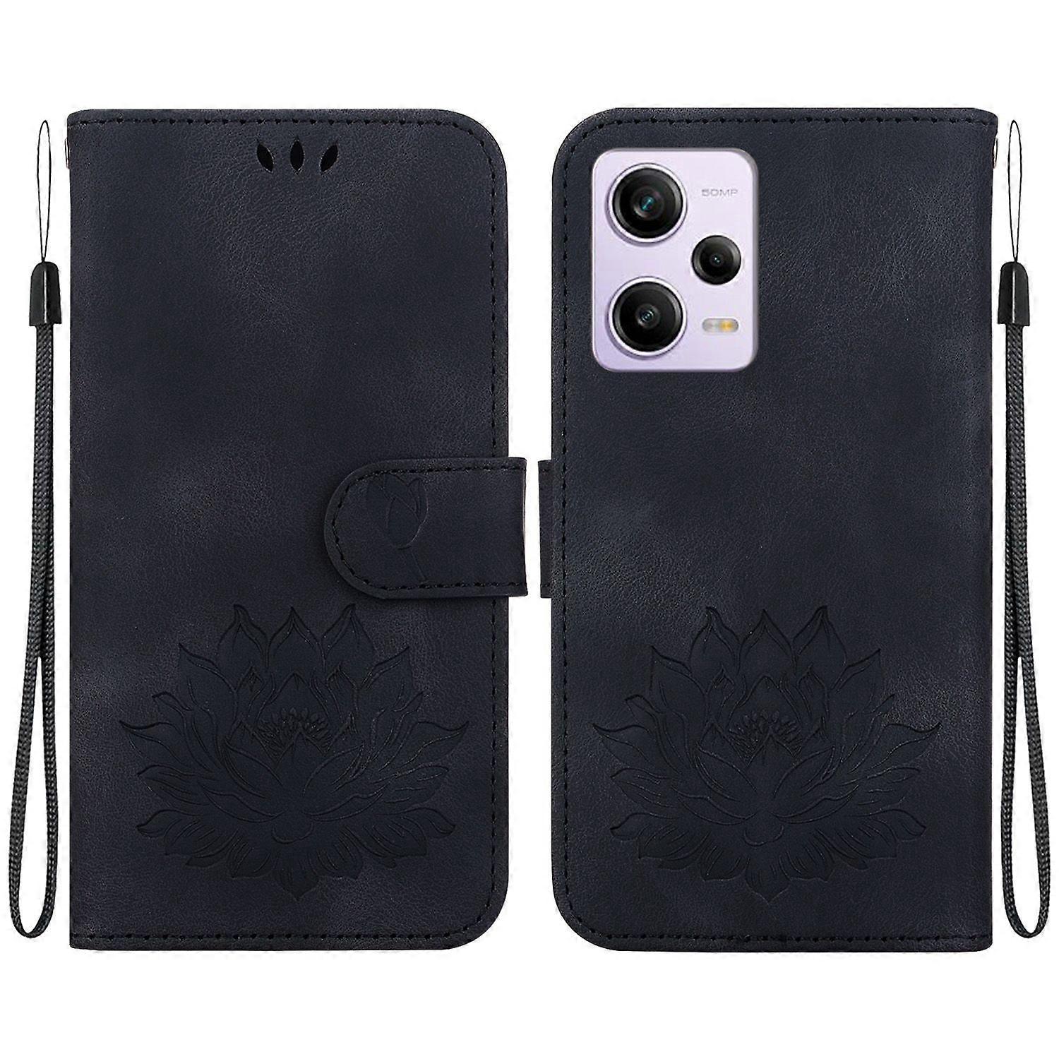 Lotus Embossed Leather Case For Xiaomi Poco X5 Pro
