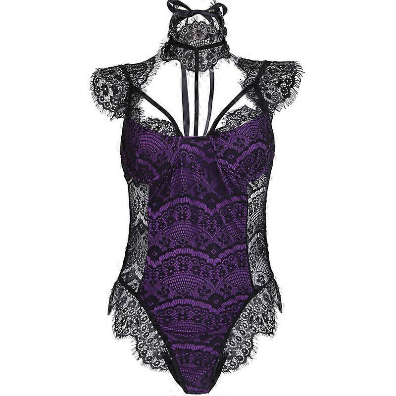 المرأة قطعة واحدة الملابس الداخلية الدانتيل بودي سويت ديب V تيدي ميني بيبي دول
