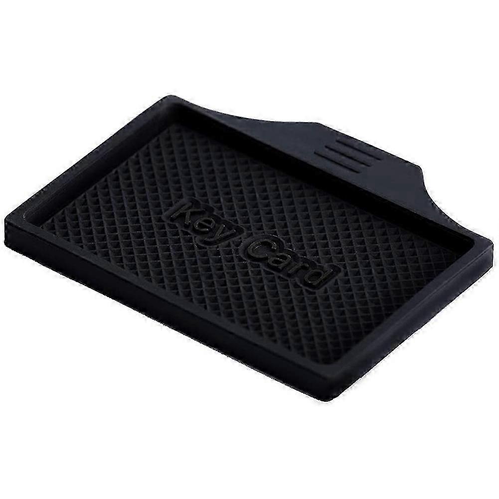for Y Center Console Anti-Slip Key Card Holder, Black Soft Silicone Mat Center Console Cup Holder Trim