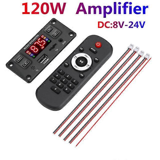 2*40/50/60W Amplifier MP3 Player Decoder Board 12V Bluetooth 5.0 Car FM Radio Module Support TF USB AUX wav/wma decoder board