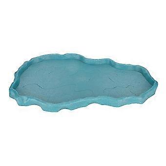 Plastic Reptiles Feeder Basin for Snakes and Frogs - Drinking and Feeding Dish in Lake Blue