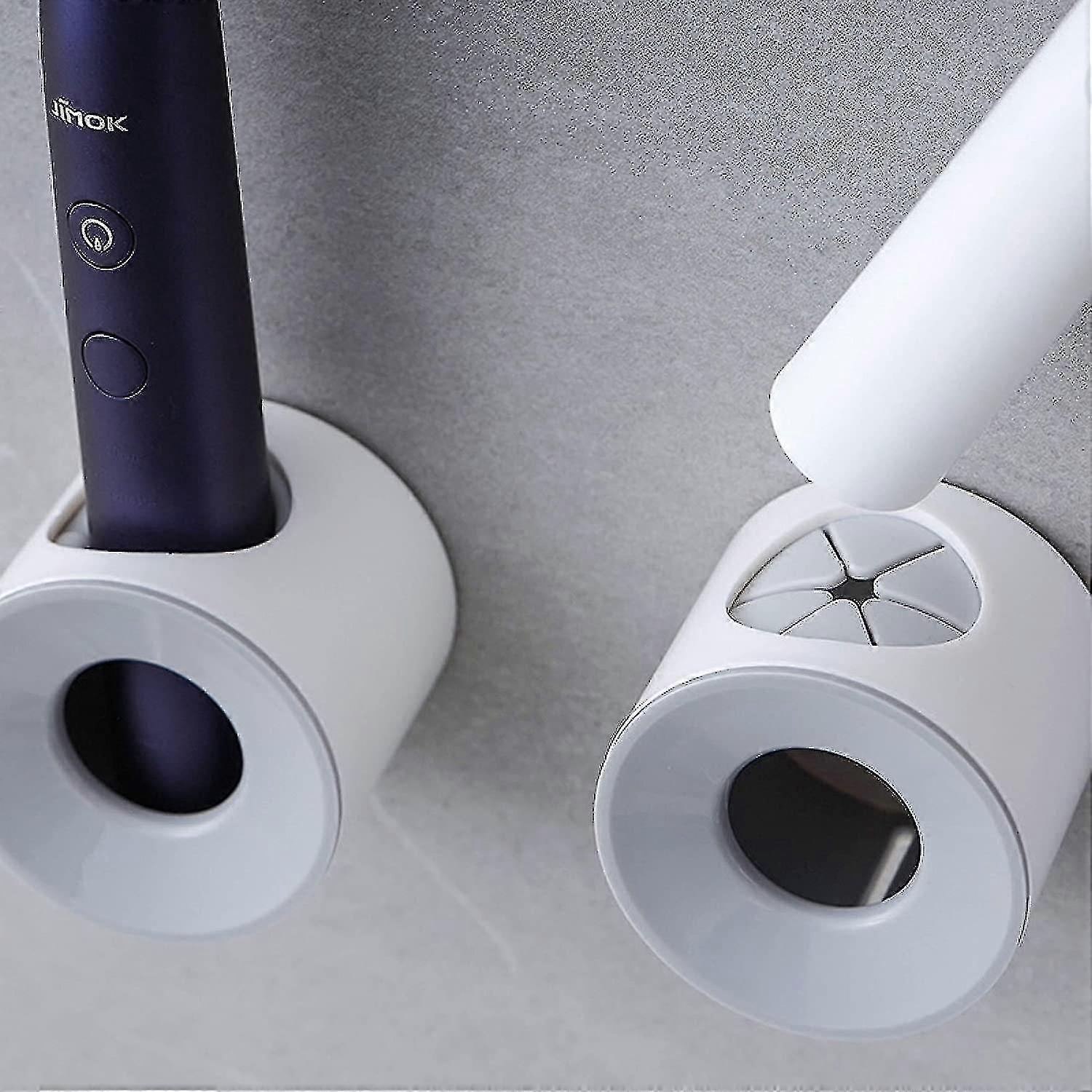 حامل فرشاة أسنان كهربائي للحمام ، مثبت على الحائط لتوفير مساحة الدش ، علبة منظم تخزين الحمام ، حامل فرشاة أسنان