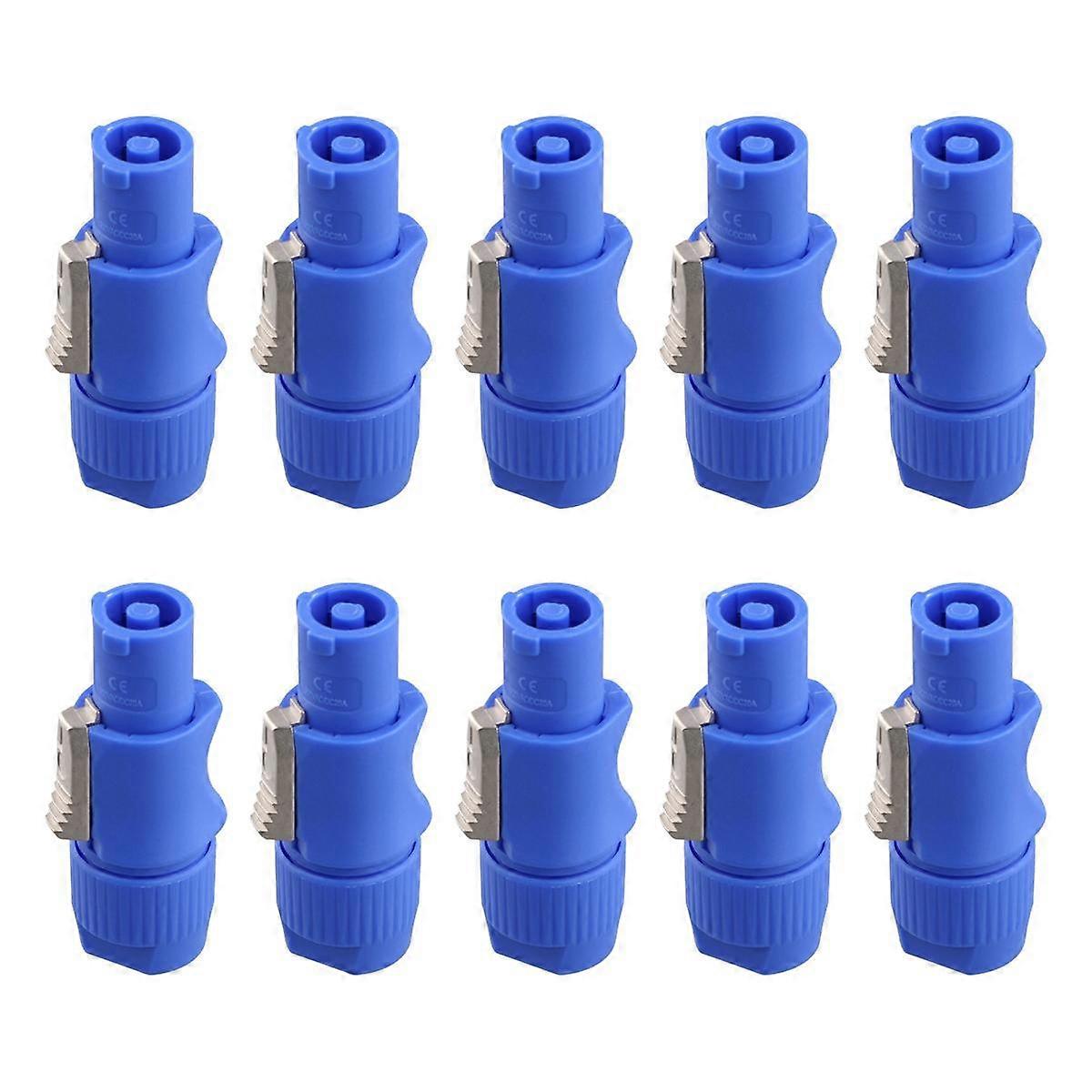 10Pcs 3 PIN Male Powercon Connector Signal Input Jack for Beam Light Stage Light Power Input