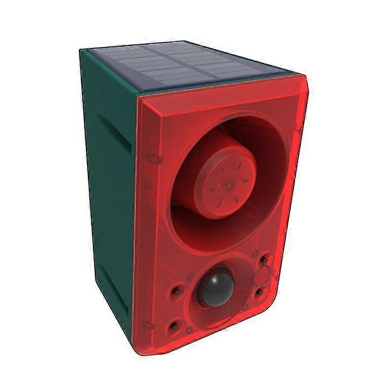 Solar Infrared Motion Sensor Alarm With 139db Dog Barking Gunshot Strobe-YH