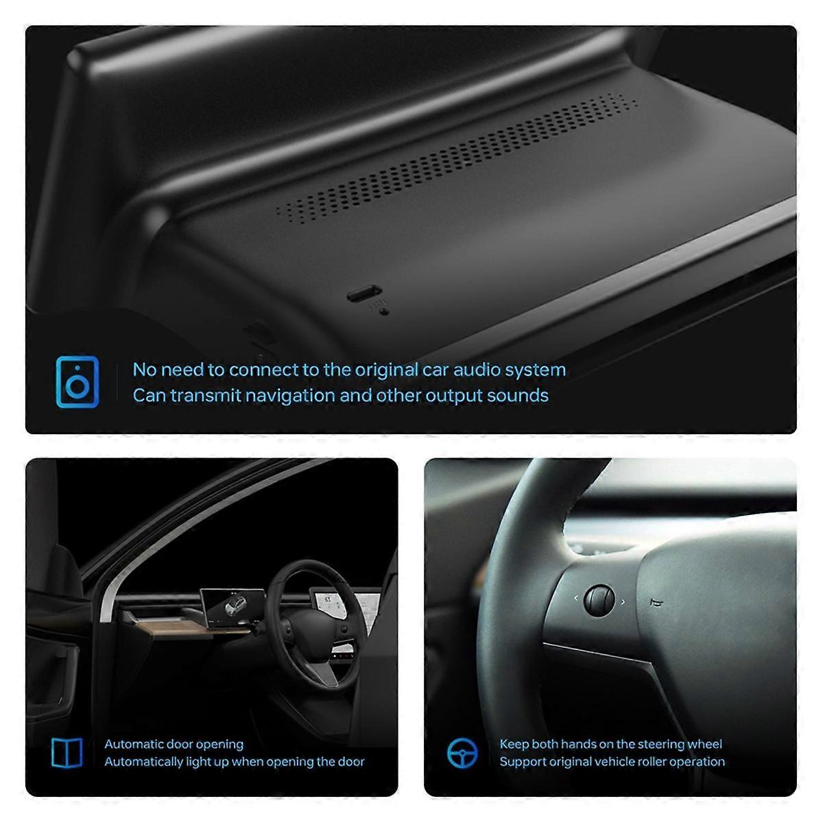 Head-Up-Display für / Y, 9-Zoll-Bildschirm HUD Carplay Android Auto Auto Armaturenbrett Instrumentenzubehör, A