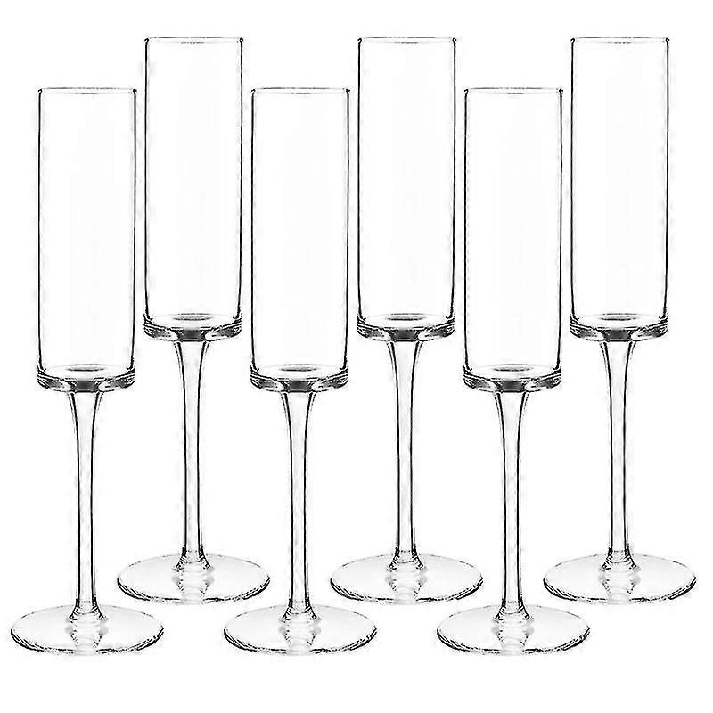 Set mit 6 Champagnerflöten Champagnergläser Champagnerflöten