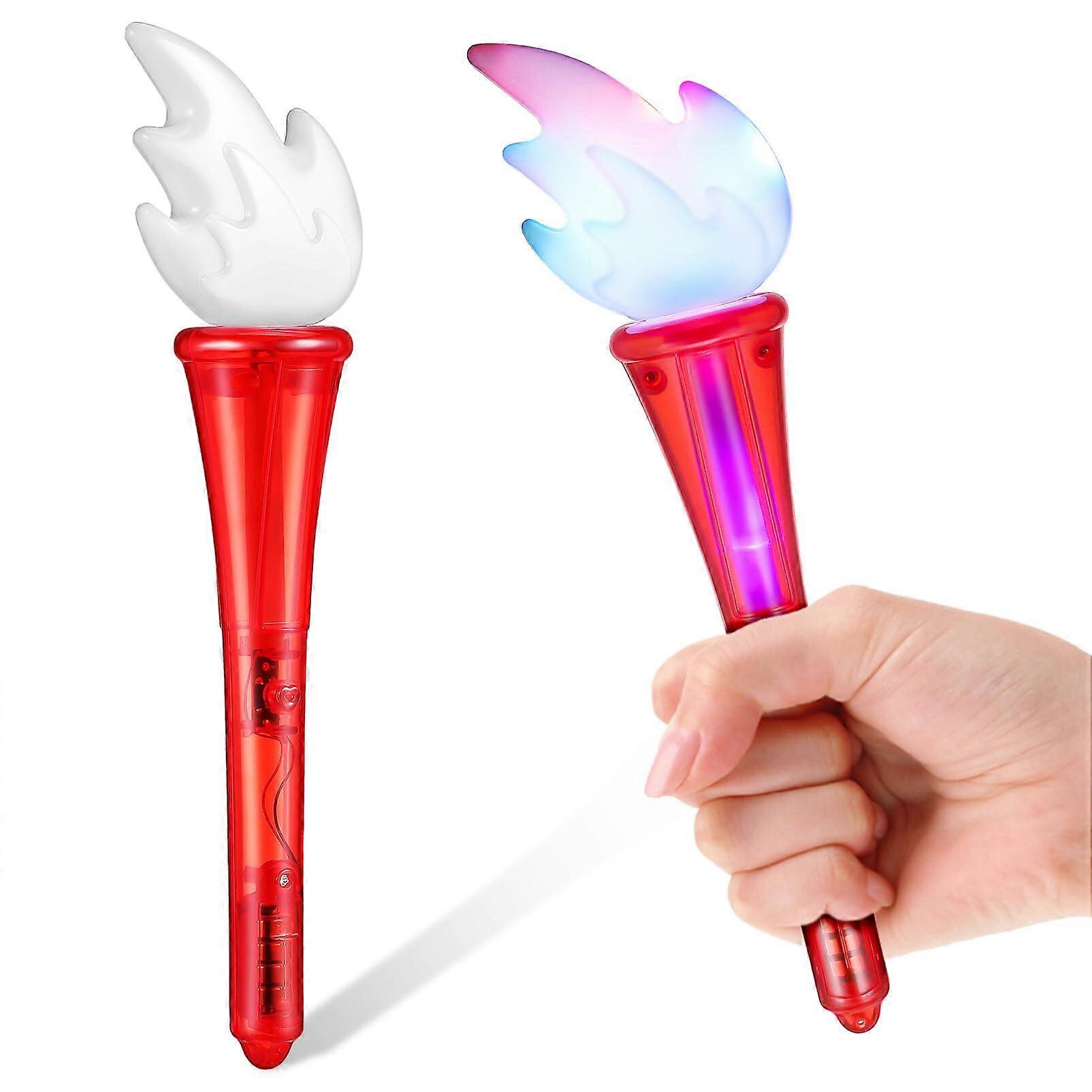 Torch toy artificial firewood toy luminous toy simulation plastic torch prop luminous magic wand suitable for school parties and sports competitions -