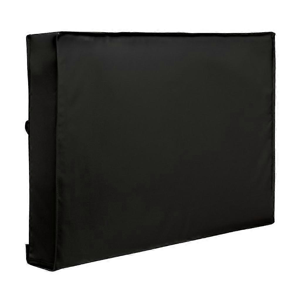Outdoor Tv Cover For 60-65inches With Bottom Cover Weatherproof And Dust-proof Material With Free Microfiber Cloth Protect Your Tv Now (black)
