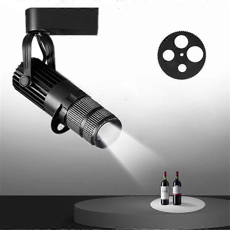 劇場ステージズームスポットライト、LEDフォーカスロゴプロジェクタートラックライト、会社のレストラン店の結婚式のための工業用ゴボライト