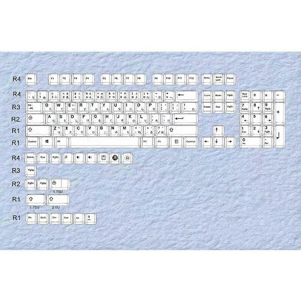 Minimalist Style Keycaps PBT 135 Keys Cherry Profile Mechanical Keyboard Caps