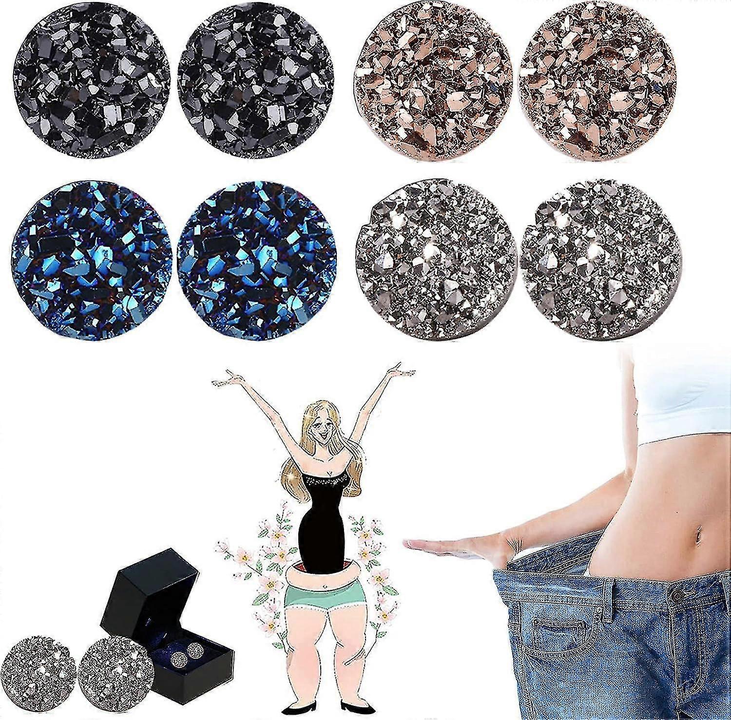Boucles d'oreilles Atheniz Magnetology Lymphvity Germanium, clous Amo'thea Lymphactive Mag, 4 paires de boucles d'oreilles de thérapie magnétique