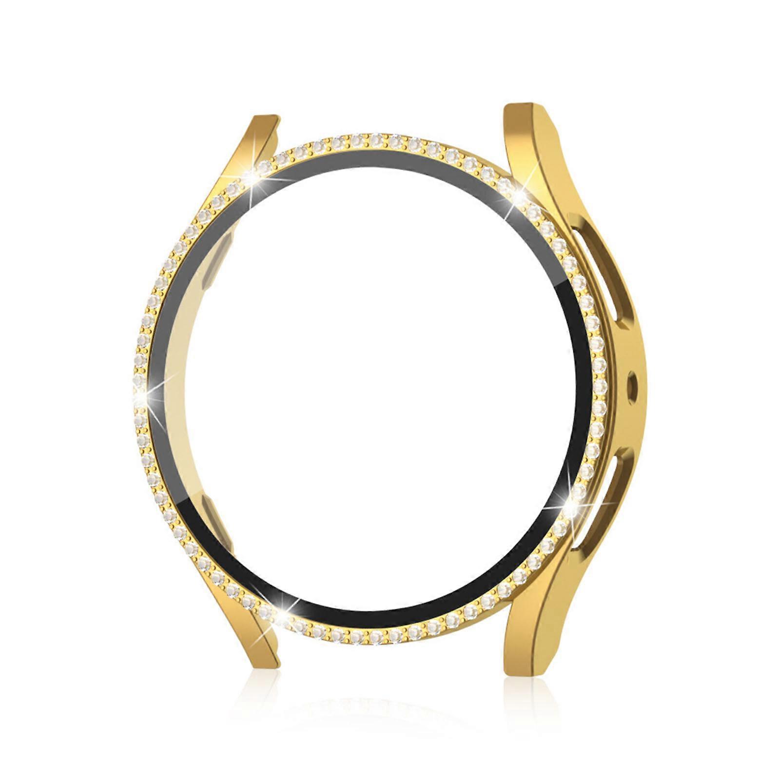 PC Watch Frame Case for Samsung Galaxy Watch 6 40mm/44mm, Galaxy Watch 6 Case Hard Material Bling Crystal Diamond Cover