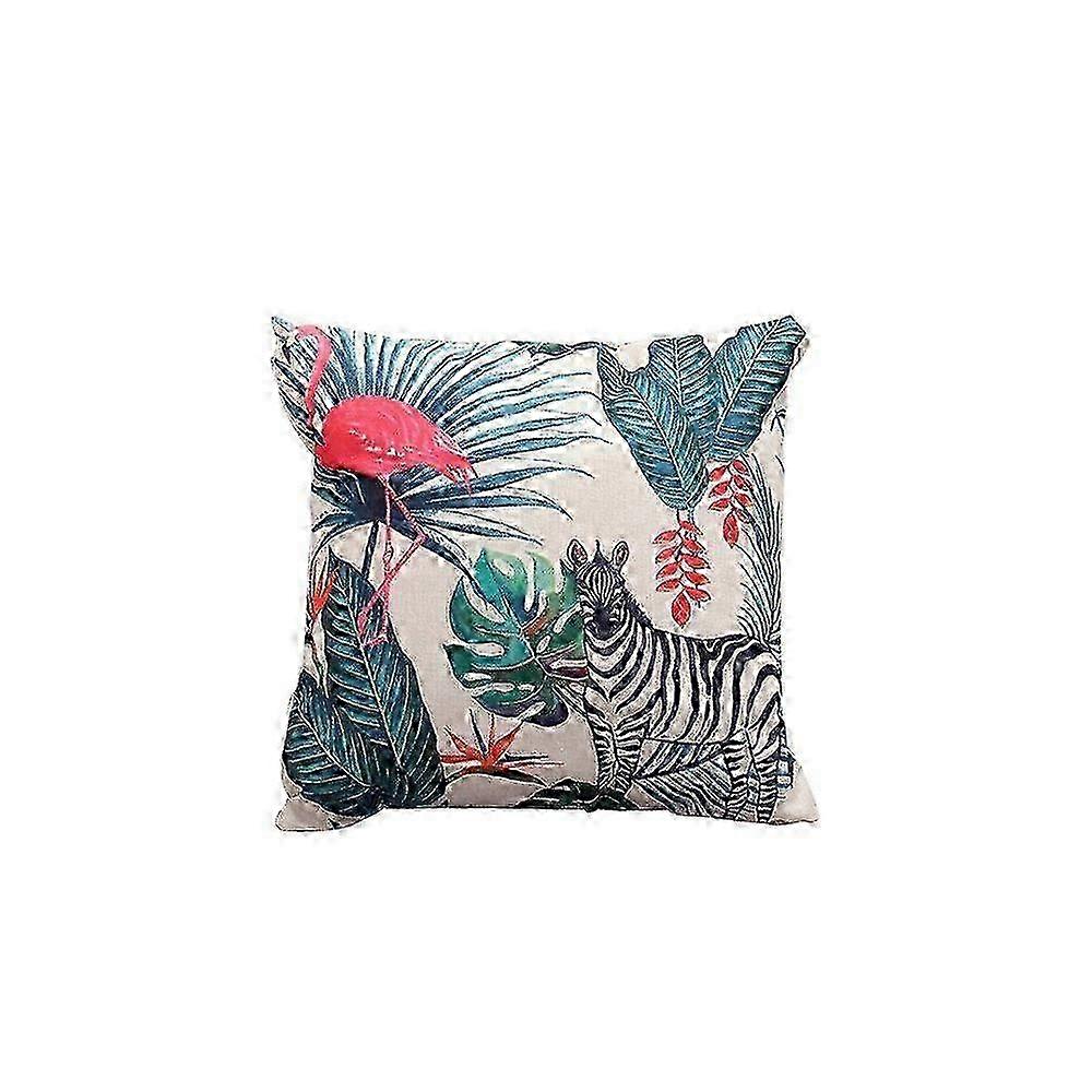 Linen Flamingo Cushion Cover