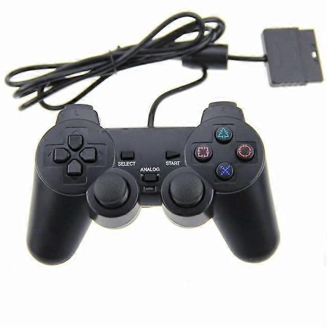 For PS2 Wired Game Controller Gamepad Double Vibration Clear Controller Gamepad Joypad for Sony Playstation PS2 Controle