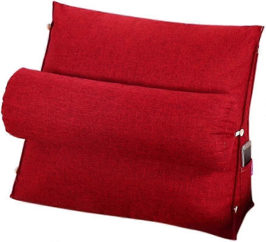 Reading And Tv Pillow Rear Wedge Cushion Pillow With Adjustable And Pocket Triangle Back Pillow
