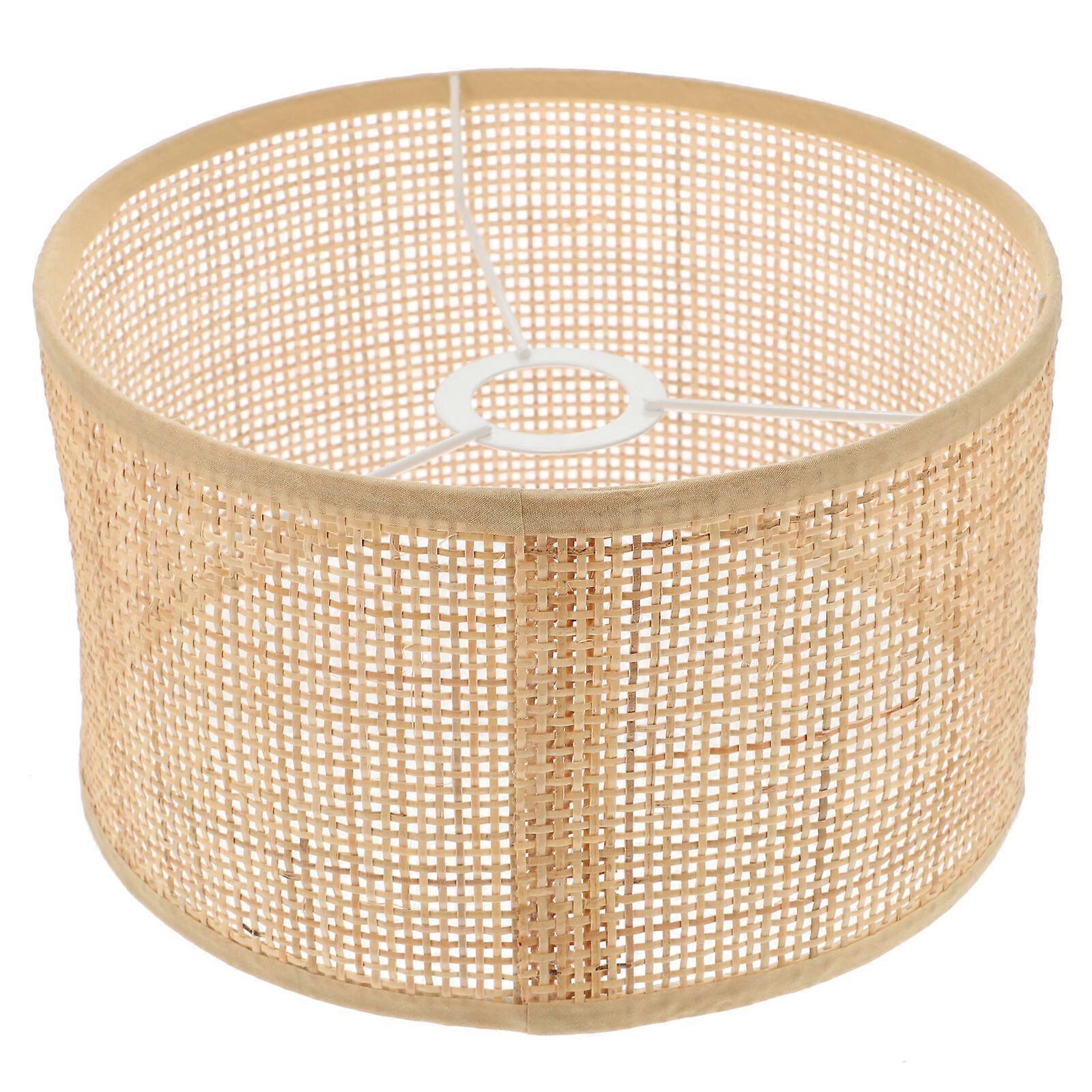 Rustic Style Lampshade Rattan Weaving Hanging Lamp Cover Lampshade Decor
