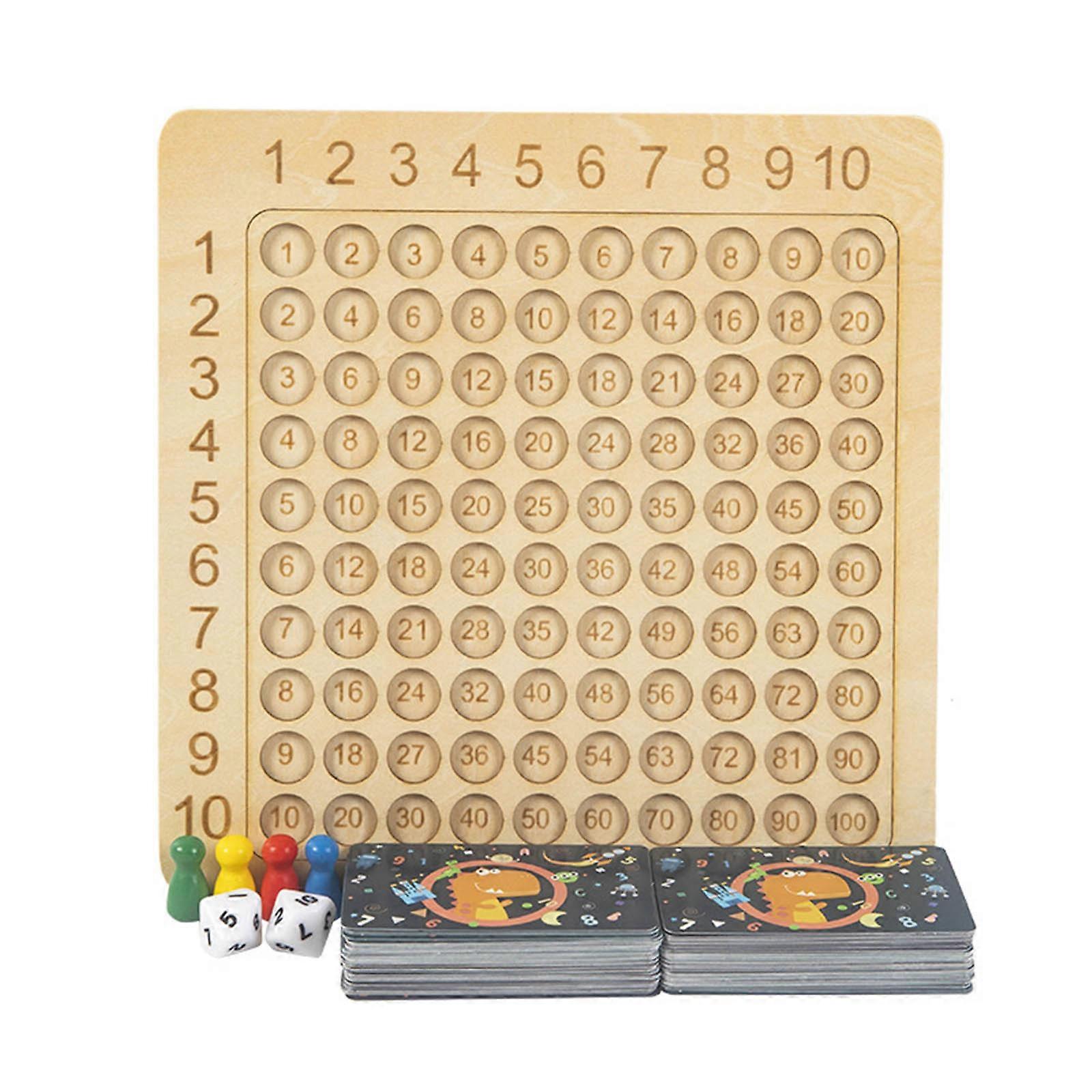 Wood Multiplication Operation Rule Learning Puzzle Board Class Activity Supply