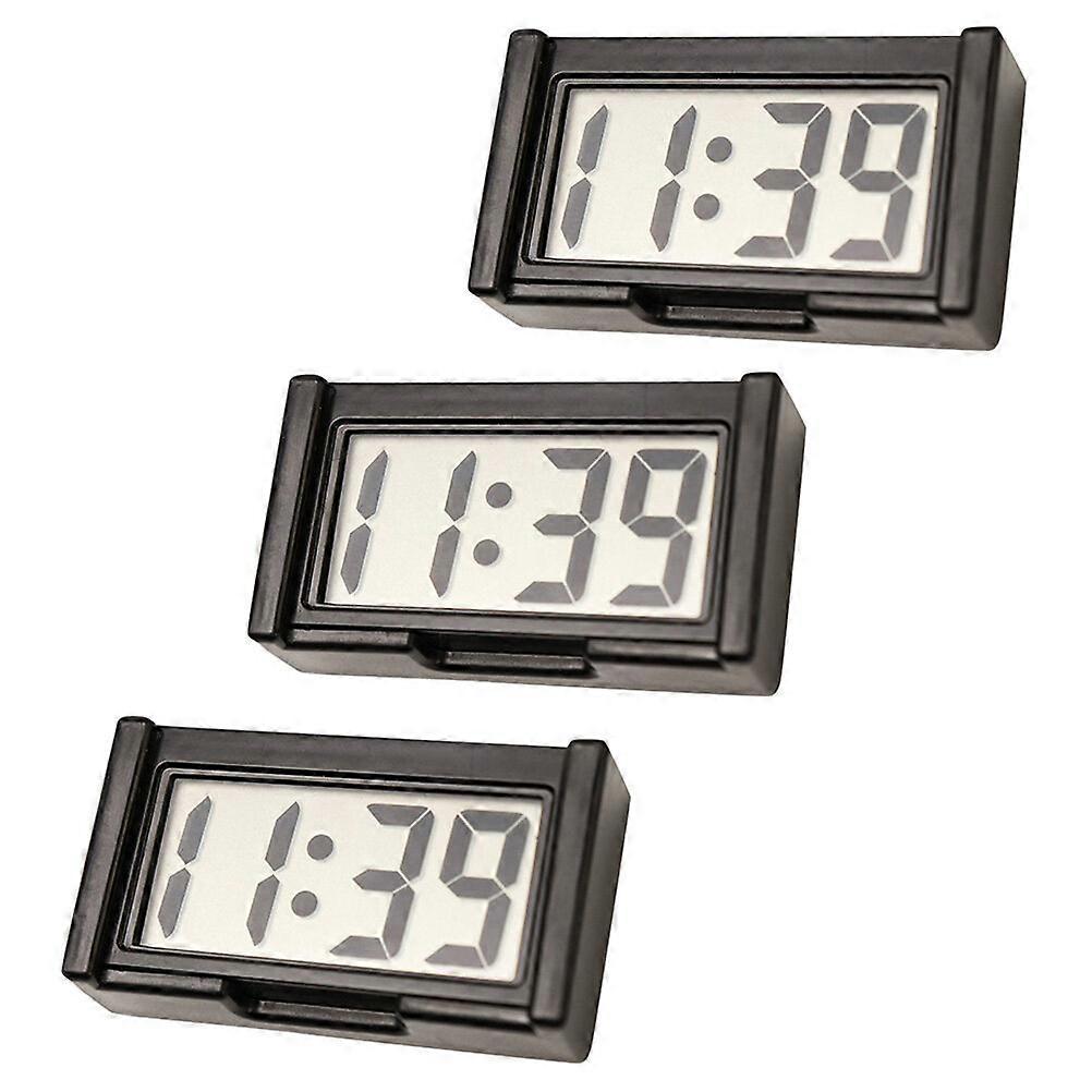 3 Pcs Car Clocks Mini Mute Clocks Desktop Digital Clocks Electronic Clocks