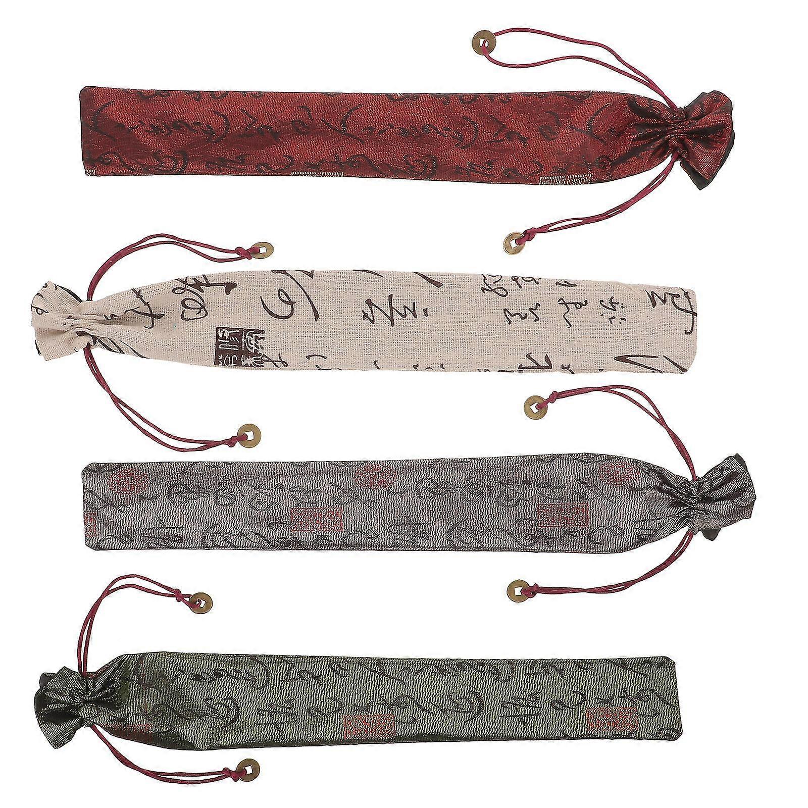 4 قطع للطي مروحة الأكمام للطي مروحة التعبئة حقيبة أكياس تخزين مروحة قابلة للطي