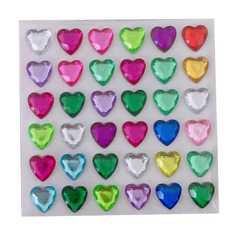 1Set Sticker Wide Application Shining Easy to Use Adorable 3D DIY Heart-shaped Mobile Phone Case Decorative Stickers for Phone Case Qinhai