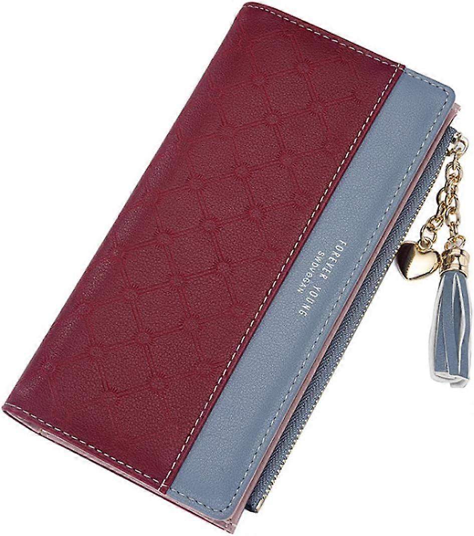 Stylish Women's PU Leather Wallet with Tassel Decoration - Multiple Card Slots and Ample Storage Space