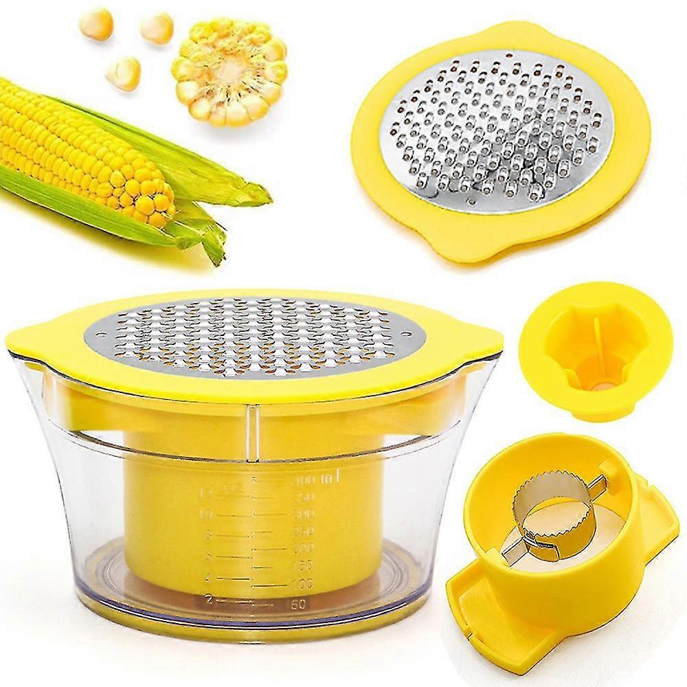 Multifunctional Corn Peeler - Corn Cob Stripper, Household Quick Corn Kernels Remove Kitchen Gadget With Bowl And Safety Handle