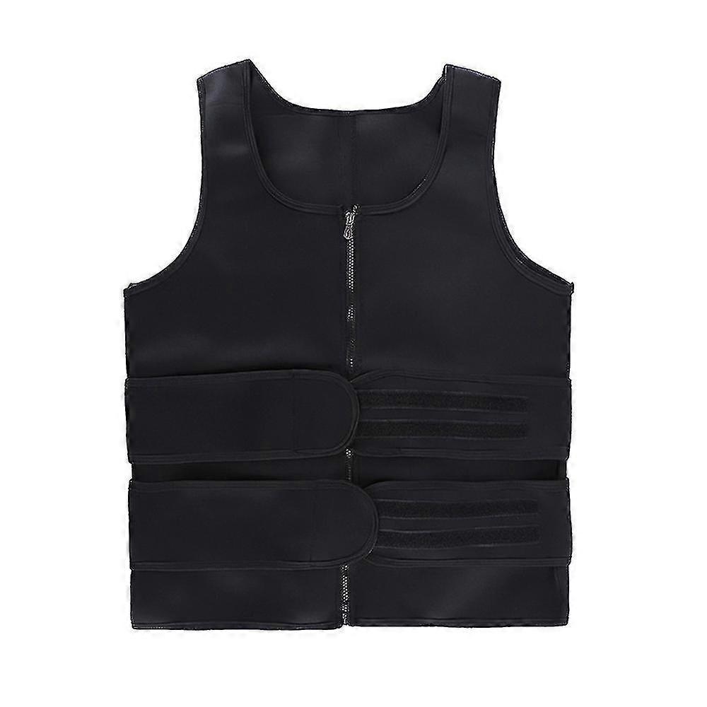 Herren Doppelgürtel Weste Shapewear Verstärkung Schweiß Gummi Korsett
