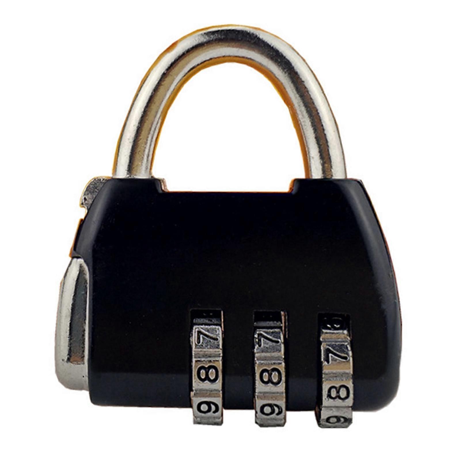 Durable 3-Digit Combination Padlock - Secure, Resettable Luggage and Locker Lock