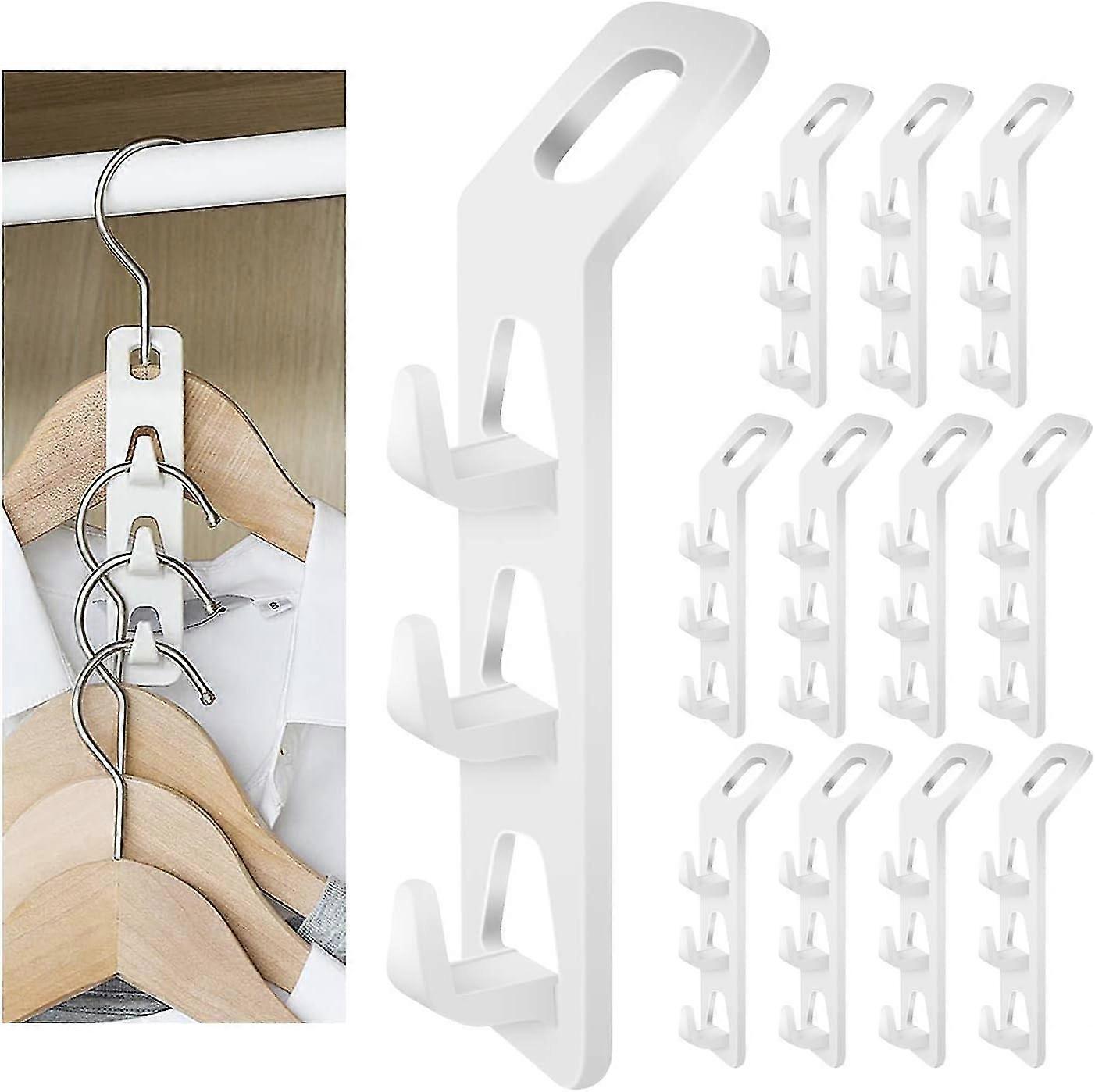 Sztxj Cascading Hanger Hooks, Multi-function Multi-layer Space-saving Series Wardrobe Clothes Connection Folding Storage Clothes Rack Hanger Household