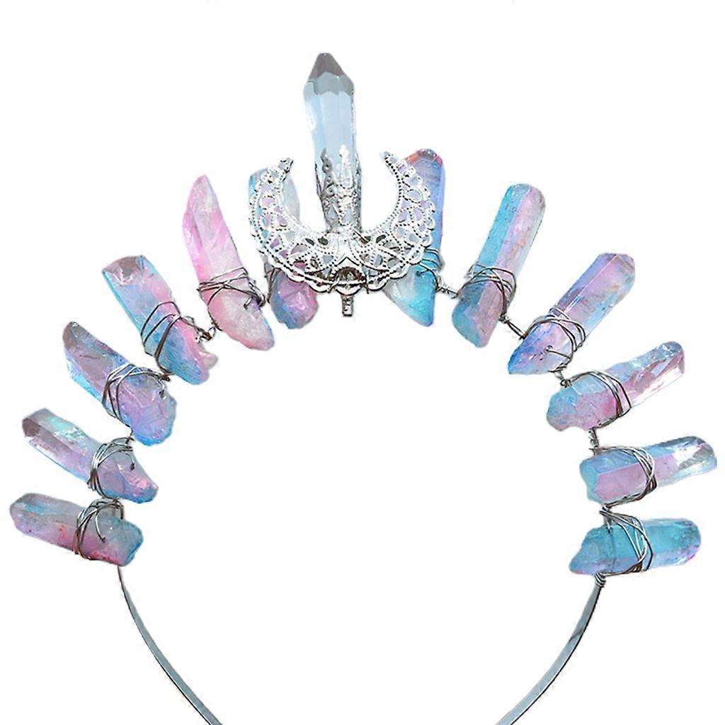 Quartz Headband Color for Raw Stones Headloop Bohemia Style for Head Ornaments