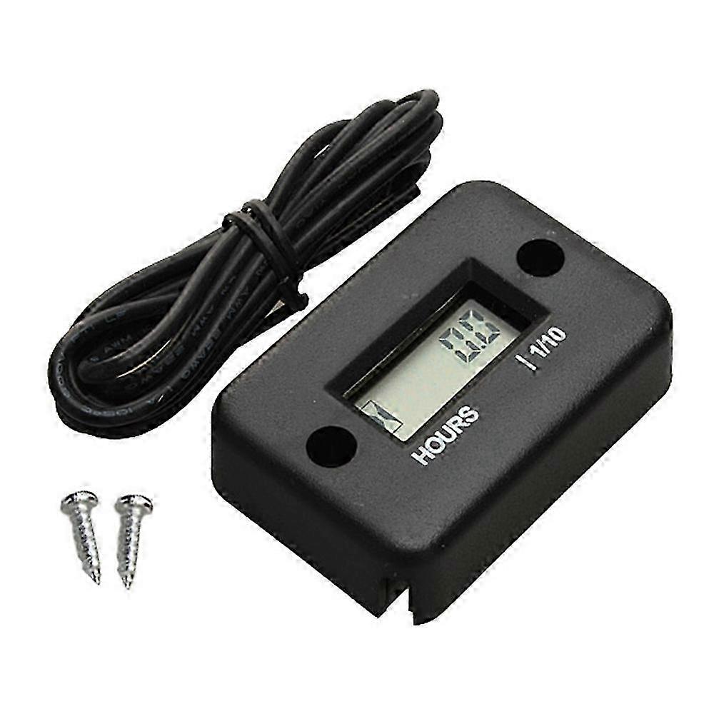 Waterproof Digital Hour Meter DisplayLCD Portable Engine Hour Meter for Motorcycle/Boat Engines Counter Hour Meter~24213-JY