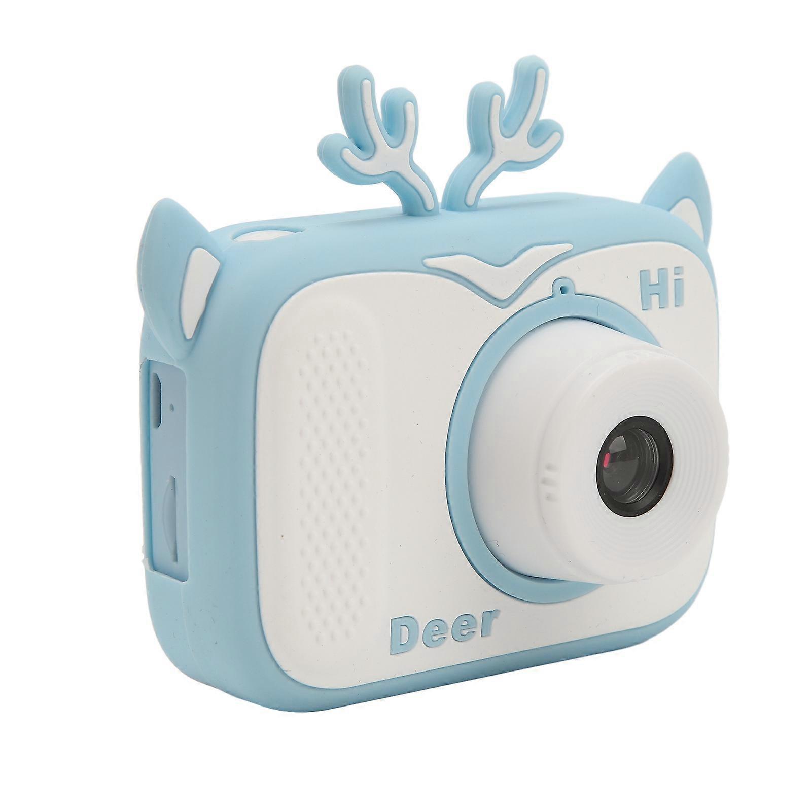 Kids Camera Toy 2.0 Inch Screen 1080P Video 2000W Dual Camera Toddler Digital Camcorder with Flash for Children Blue 