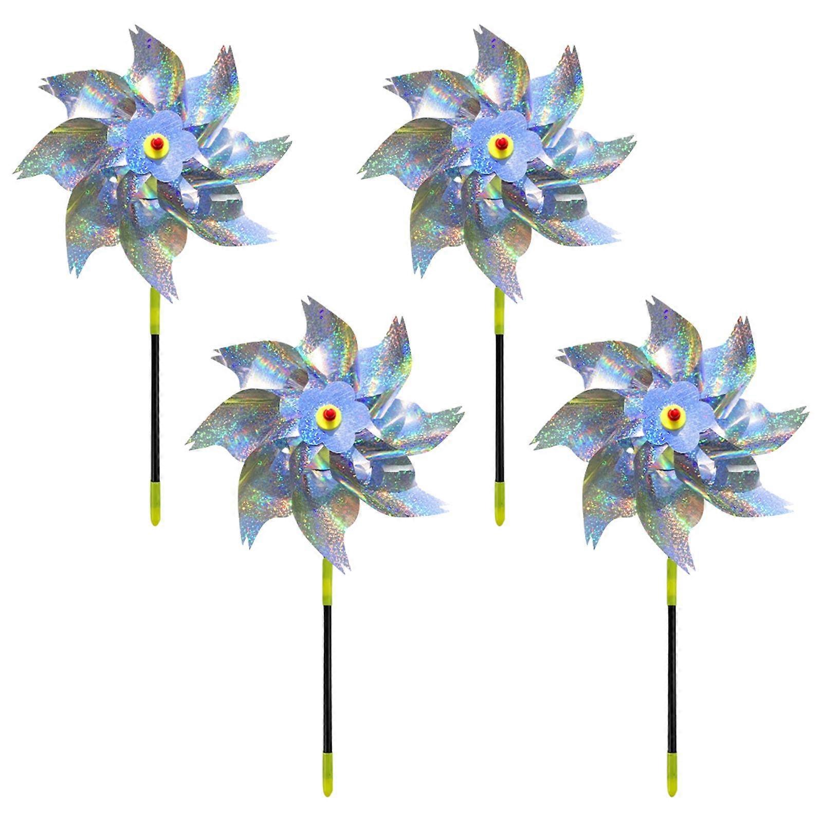 4pcs Silver Bird Drive Windmill (Big Octagon)
