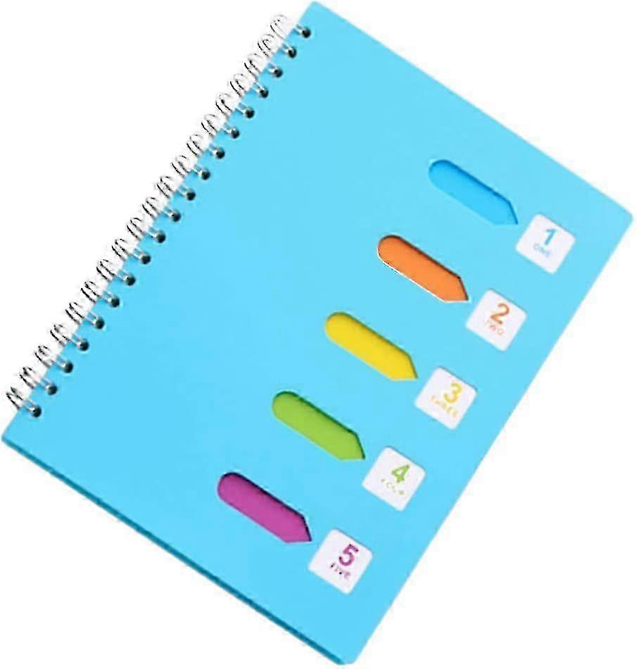 a5 spiral notebook 2 inch diary notepad separator lined spiral notebook for office school ( a5 blue )