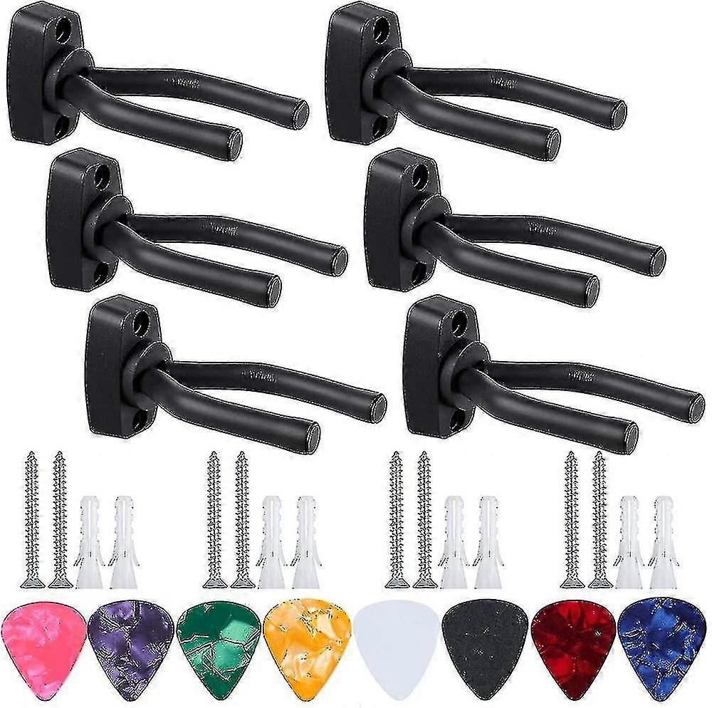 6st Gitarrkrokar Gitarr Vägghållare - Gitarrhållare Platsbesparande Gitarr