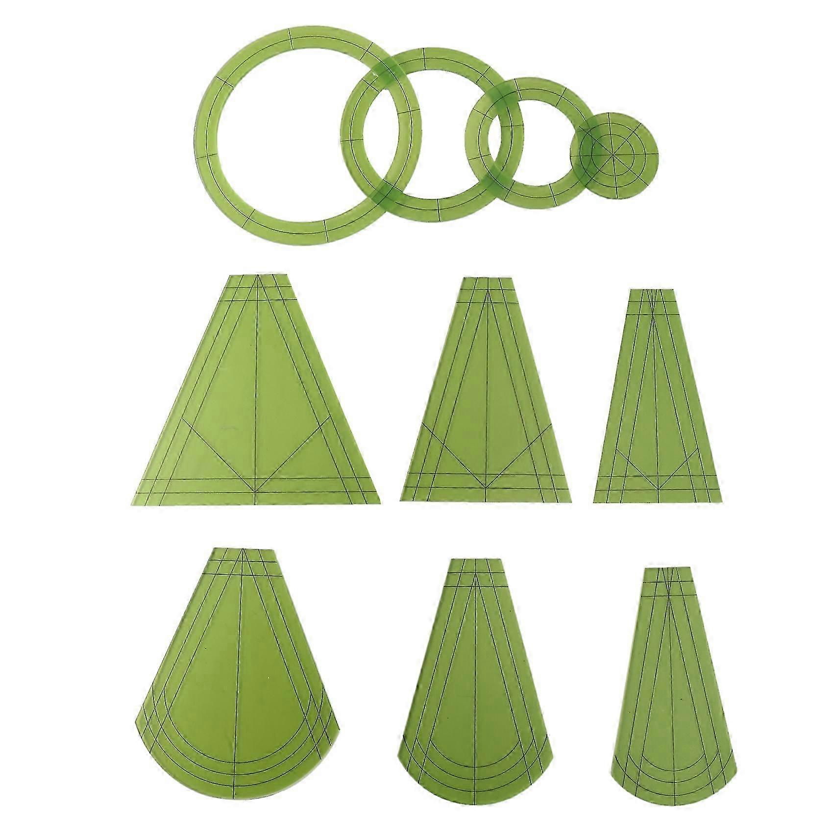 10pcs Household Sewing Machine Accessories Set Sewing Supplies Patchwork Template Patchwork Ruler