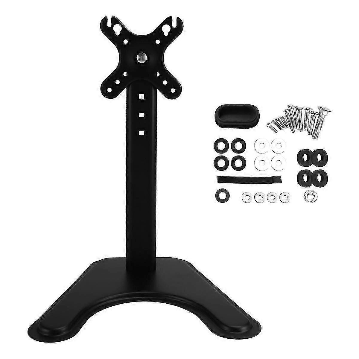Adjustable Monitor Stand For 14-32 Inch Screens, Desk Mount With Large Base, Height Adjustable Moni