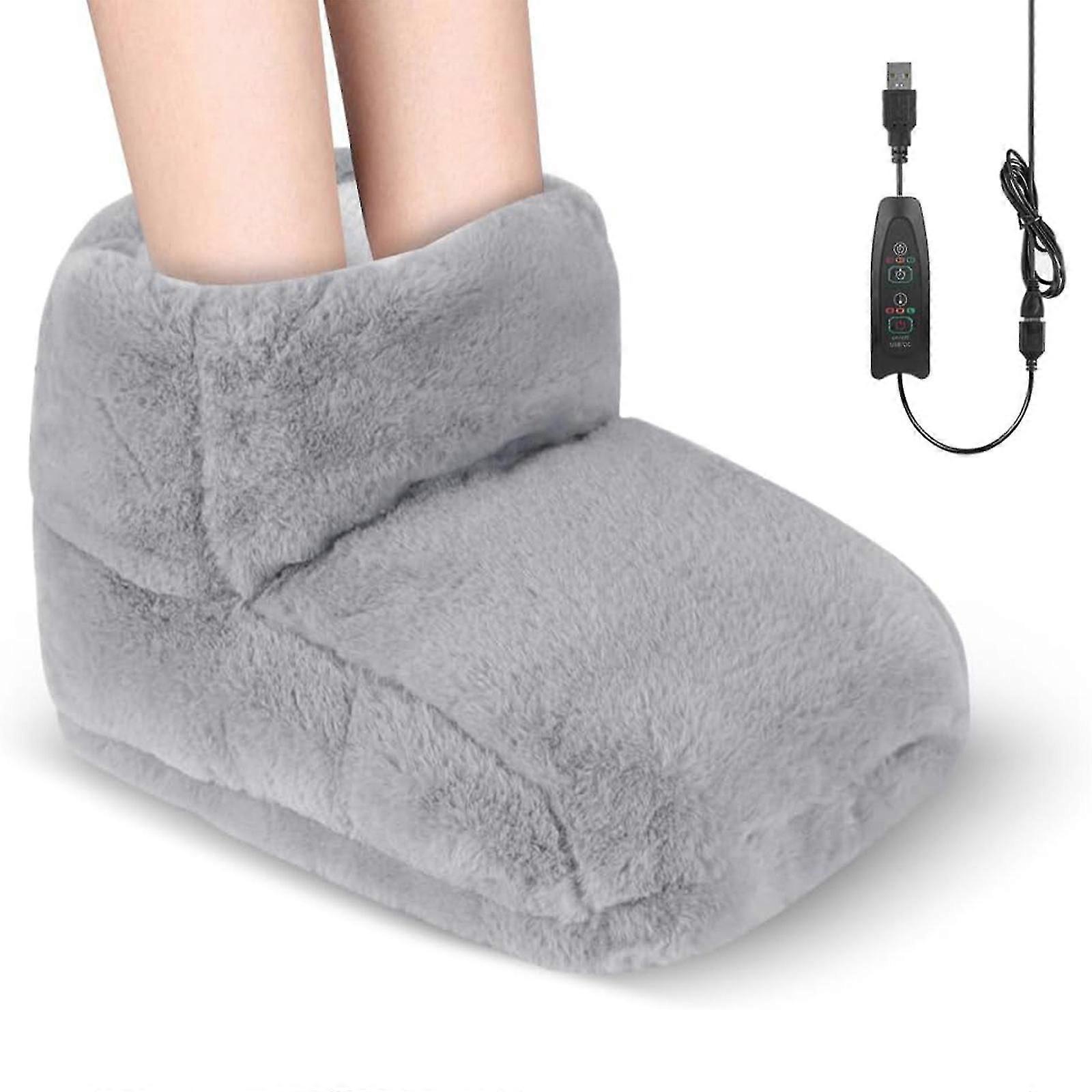 جهاز تدفئة القدم الكهربائي ، جهاز تدفئة القدم بالفانيلا ، جهاز تدفئة القدم USB ، 3 إعدادات للتدفئة ، ضبط عن بعد ، قابل للغسل