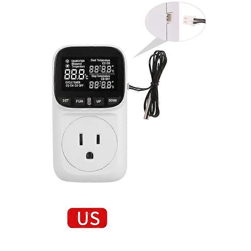 Digital Display Timer Switch Smart Temperature Controller Power Socket EU UK US Plug Outlet Home Appliance Time Control Heating Cooling
