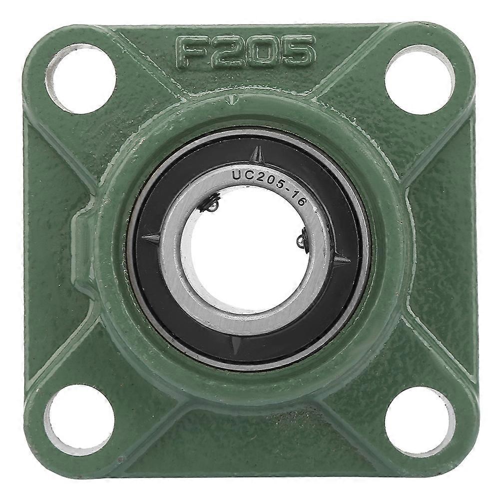 UCF205/205-16 30mm/25.4mm Pillow Block Square Bearing with Solid Base 4 Mounted Holes(25.4mm)