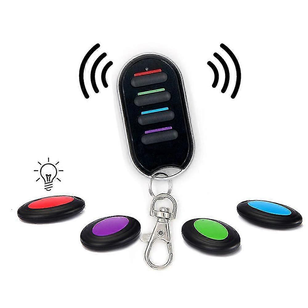 Key Finder With 1 Remote Control And 4 Receivers, Pet Locator,wireless Rf Item Locator, Tracker/locator Finding For Pet,key,wallet