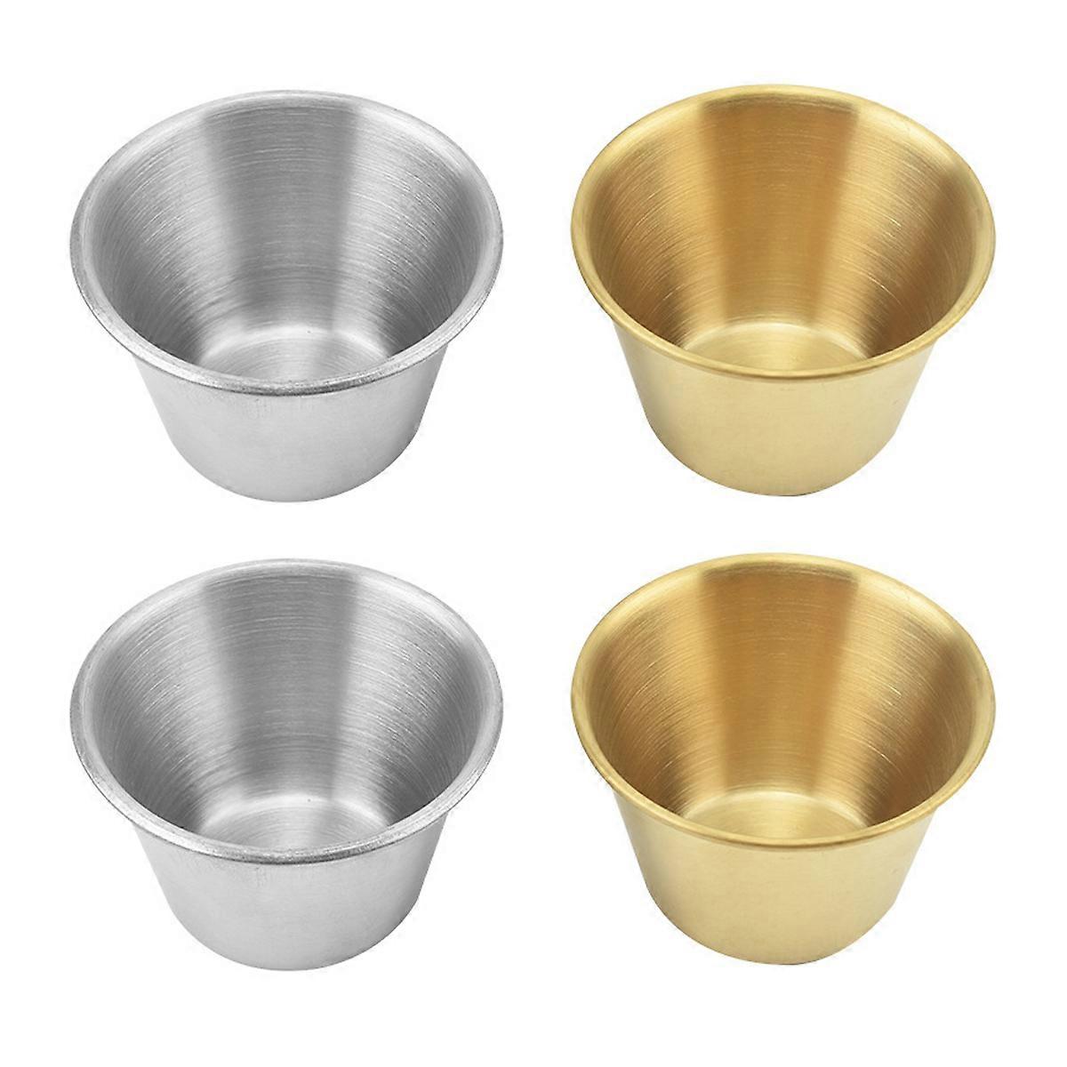 4-pack stainless steel dip bowls for kitchen cooking