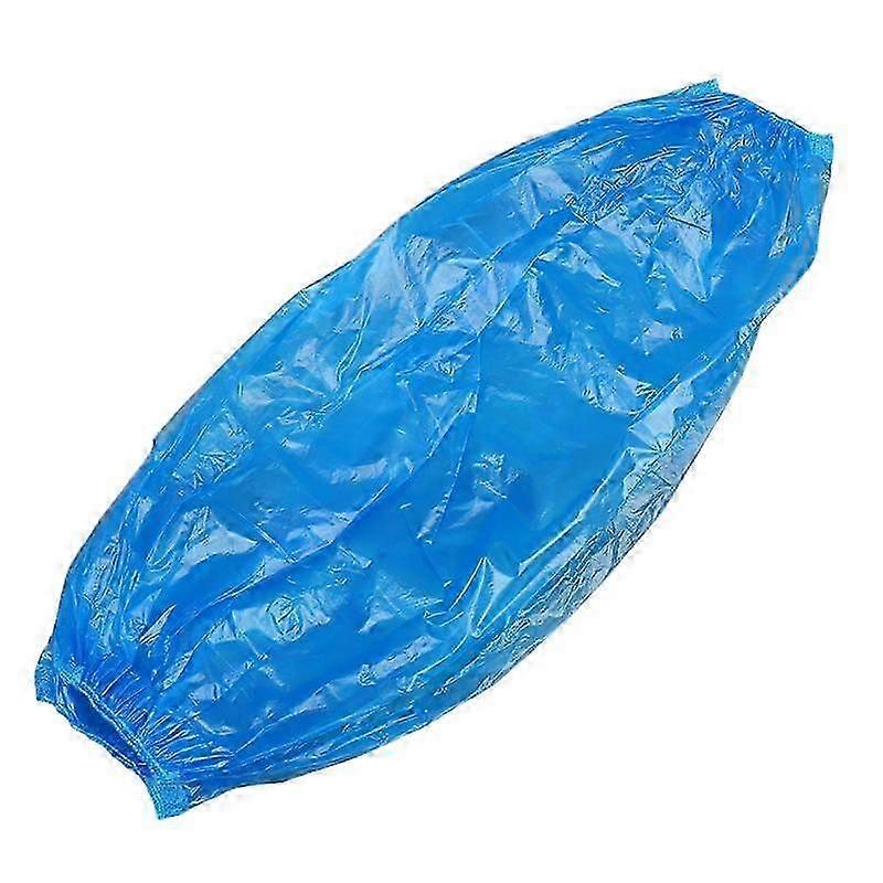 100x Sleeve Disposable White/blue Plastic Arm Sleeve