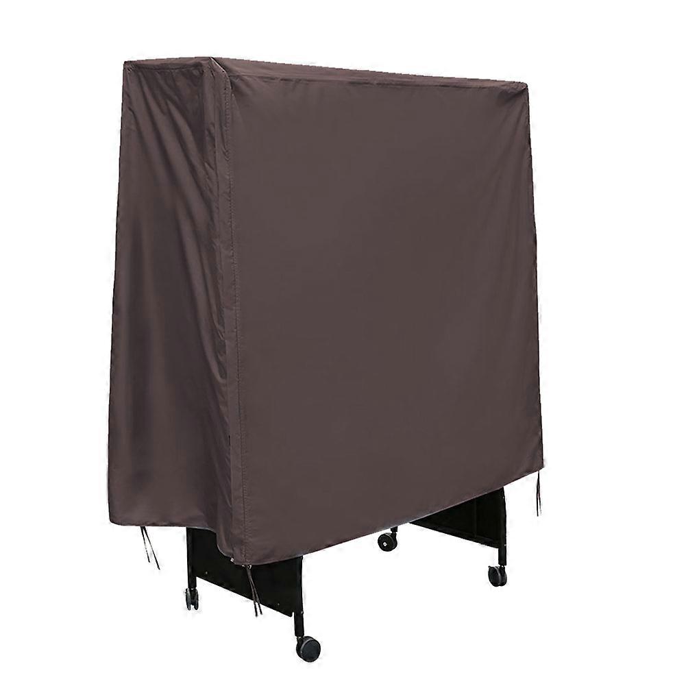 Waterproof Table Tennis Cover Dust Protector for Outdoor Patio Weatherproof Covers(Coffee)