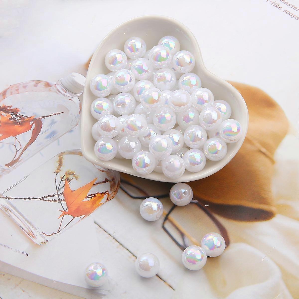 6/8/10mm ABS Imitation Pearl Mixed Color Beads Shiny Plastic Spacer Beads for DIY Jewelry Making