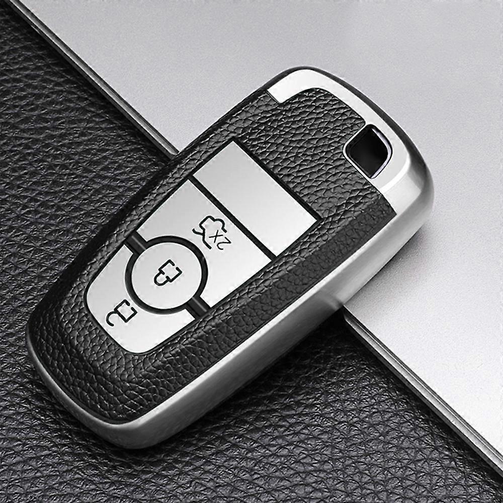 Leather Car Key Cover Bag Case Shell for Ford Focus 2 3 MK3 ST RS Ecosport Kuga Escape Fiesta Fold C-Max S-Max Mondeo Accessories