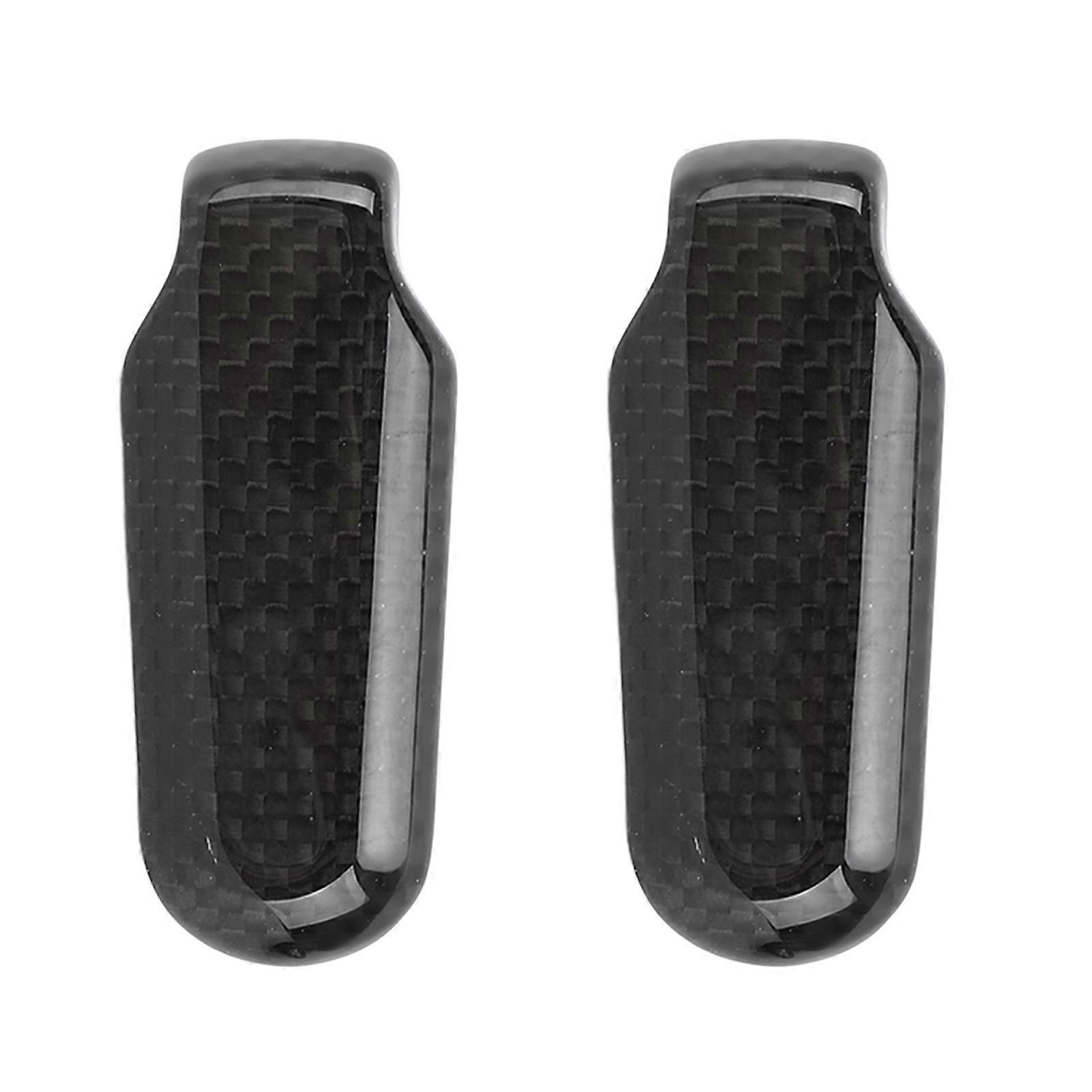 BOROCO 2pcs Gear Shift Lever Cover Carbon Fiber Car Shift Knob Cover Replacement for 992 2018‑2024