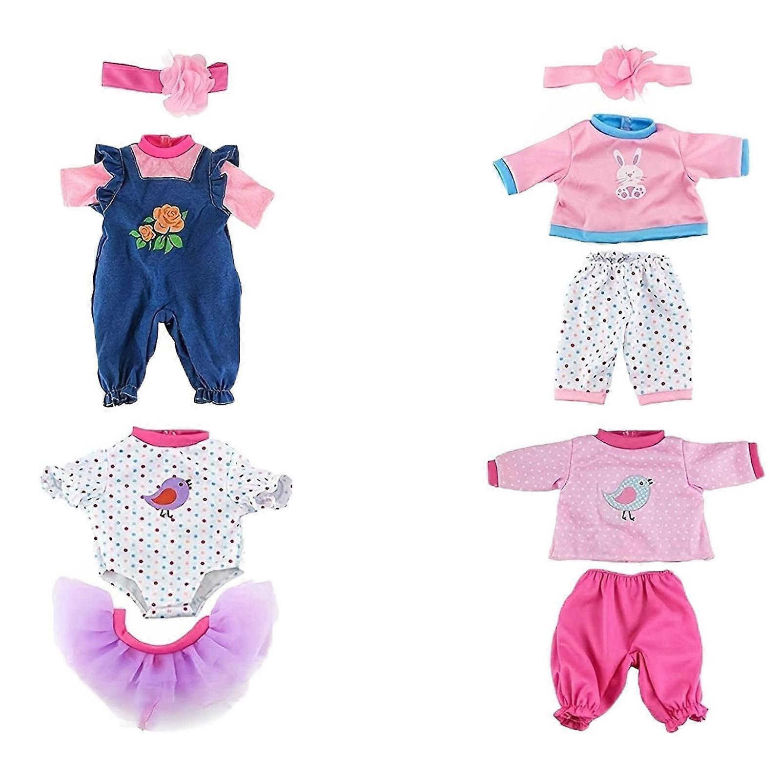 ملابس دمية لدمى 14-18 بوصة دمية حديثي الولادة اكسسوارات تلبيس أطفال هدية دمية ملابس 18 بوصة ملابس دمية فتاة 14-16 بوصة ملابس دمى فتاة