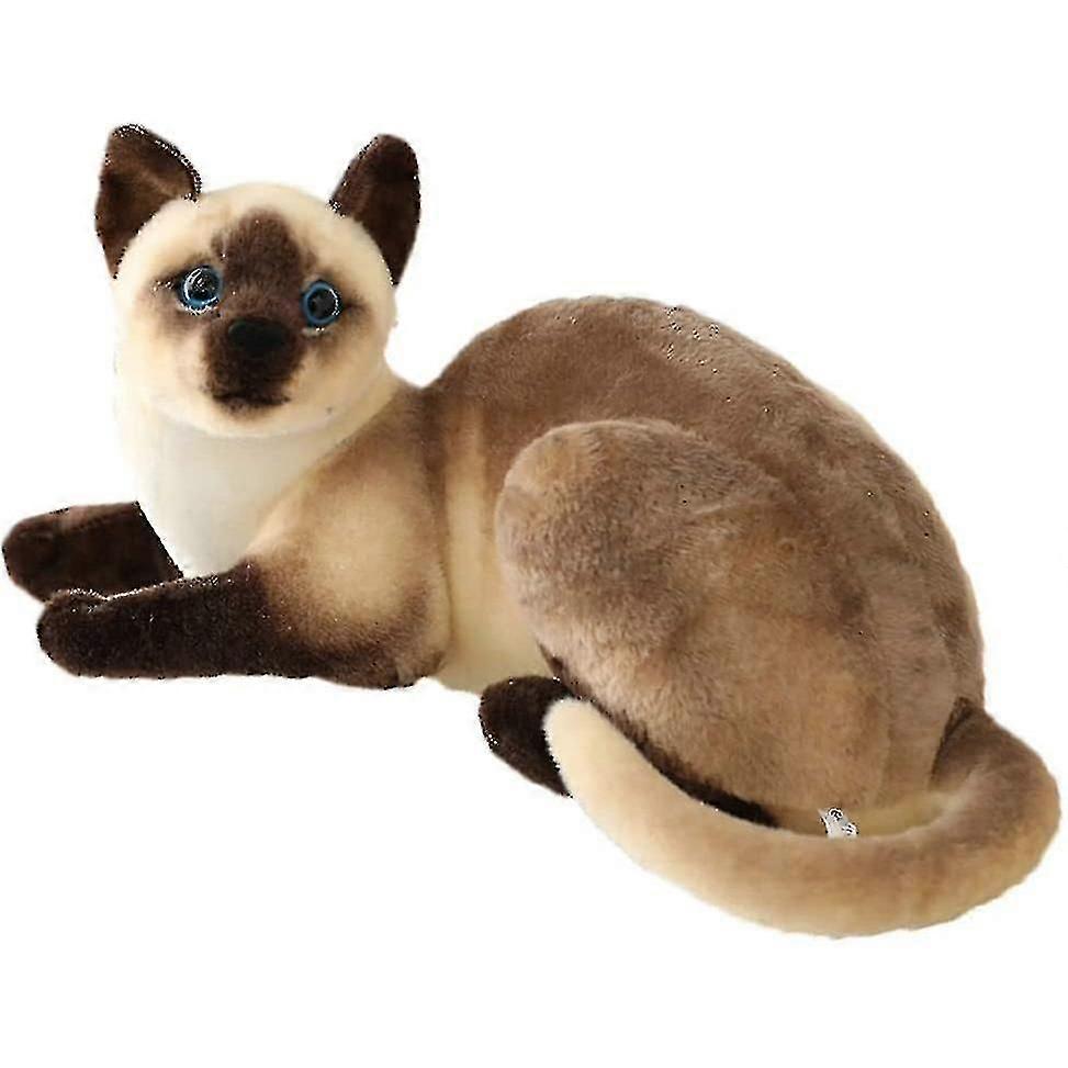 Siamese Cat Stuffed Animal, Shorthair Cat Realistic Plush Cat Stuffed Toys