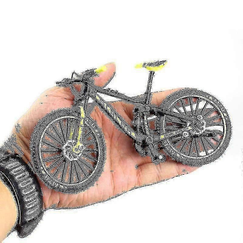 Mini 1:10 Alloy Bicycle Scale Model Dasktop Simulation Ornament Finger Mountain Bikes Toy TY